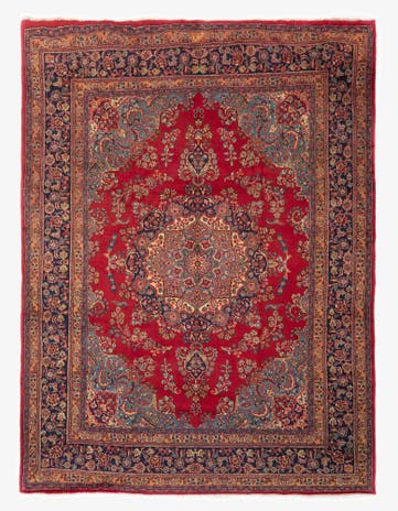 9' 8 x 12' 8 Hand Knotted Sabzevar Persian Wool Rug