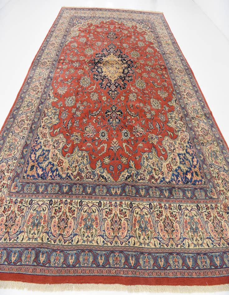 Detail image of 11' 6 x 16' 1  Hand Knotted Sarough Persian Wool Rug