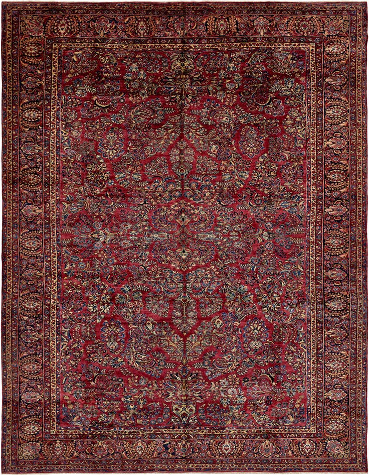 Detail image of 11' 9 x 19' Hand Knotted Sarough Persian Wool Rug