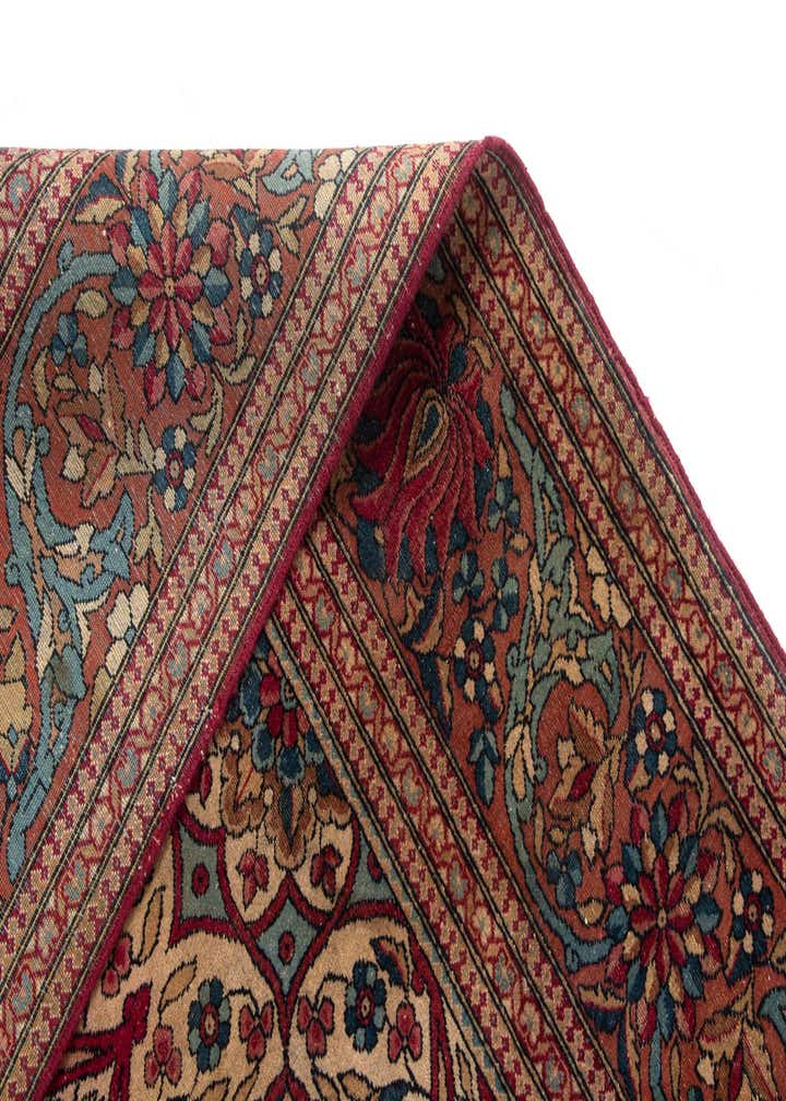 4' 7 x 6' 11 Hand Knotted Sarough Persian Wool Rug