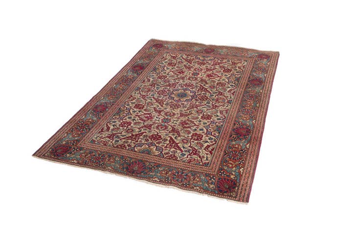 Detail image of 4' 7 x 6' 11 Hand Knotted Sarough Persian Wool Rug
