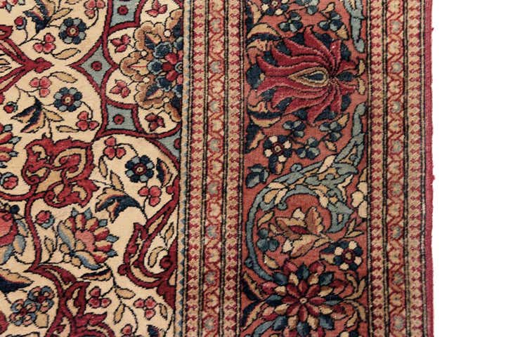4' 7 x 6' 11 Hand Knotted Sarough Persian Wool Rug