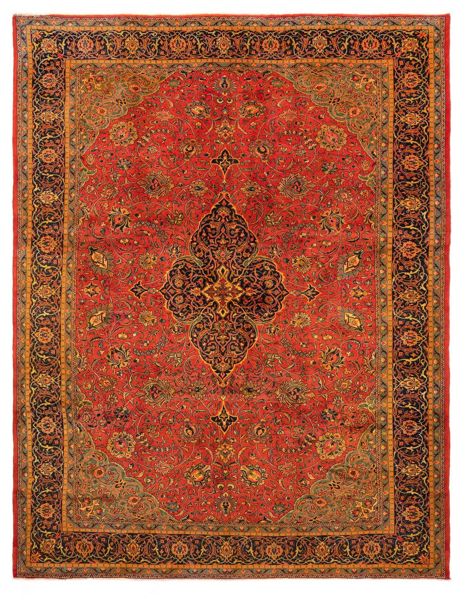 9' 9 x 13' Sarough Wool Rug