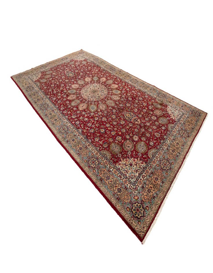 Detail image of 9' 1 x 15' 6  Hand Knotted Sarough Persian Wool Rug