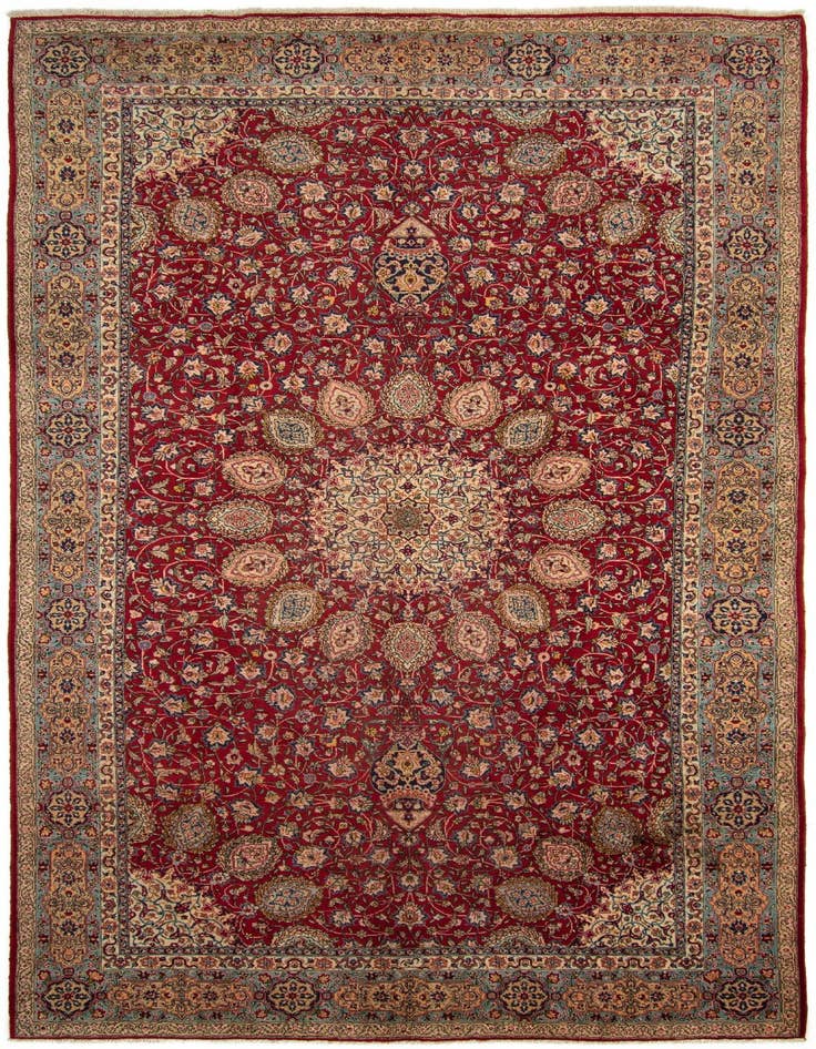 Detail image of 9' 1 x 15' 6 Hand Knotted Sarough Persian Wool Rug