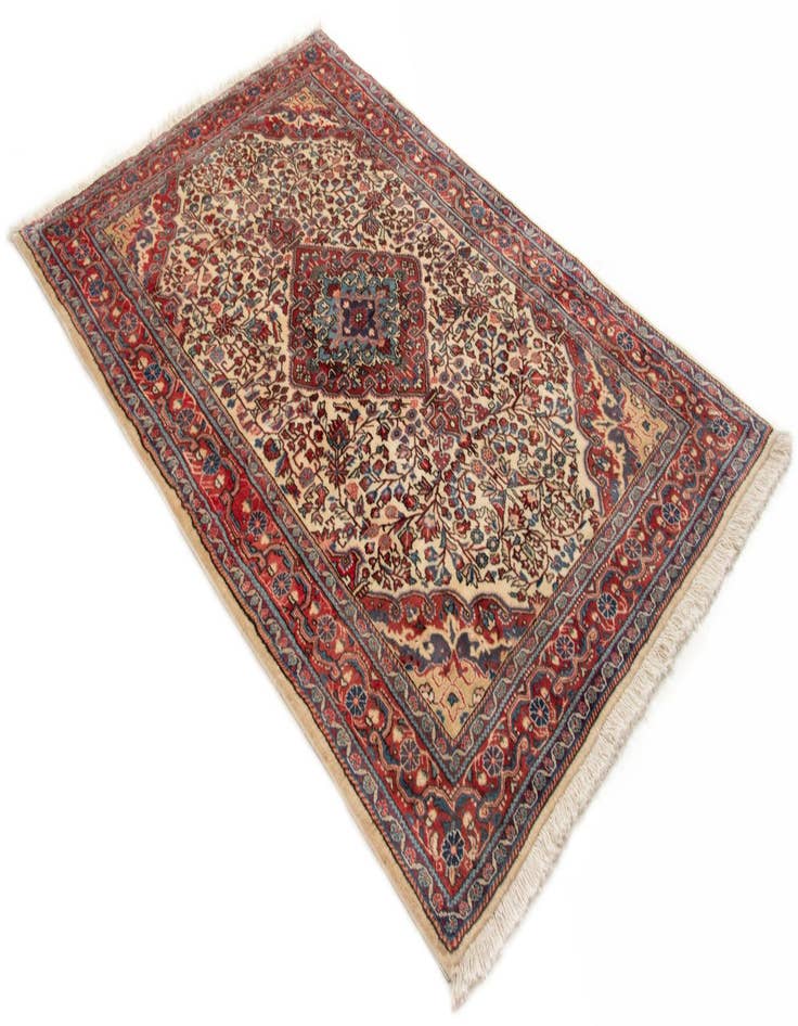 Detail image of 3' 5 x 5' 5  Hand Knotted Sarough Persian Wool Rug