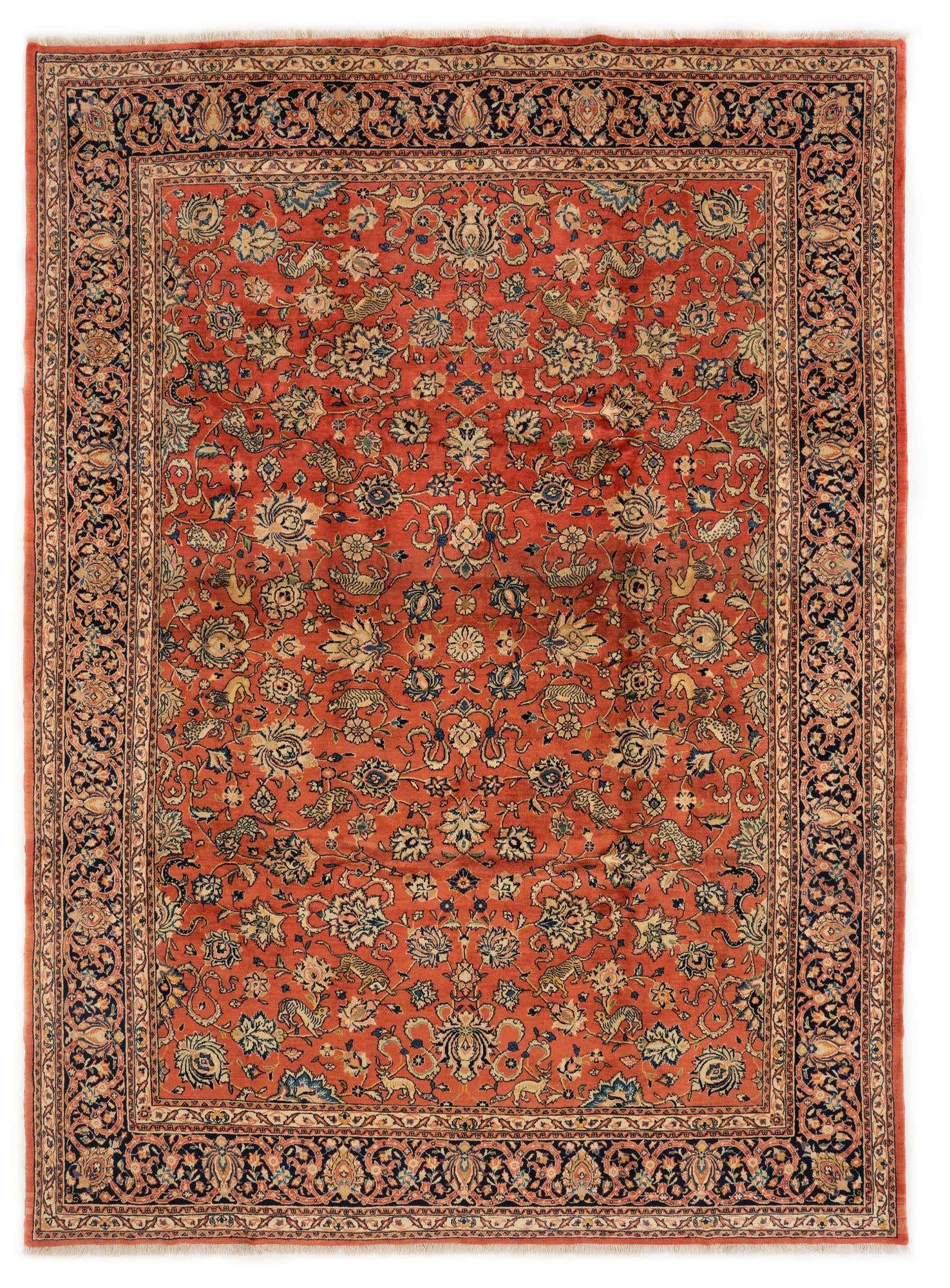 8' 10 x 11' 11 Sarough Wool Rug