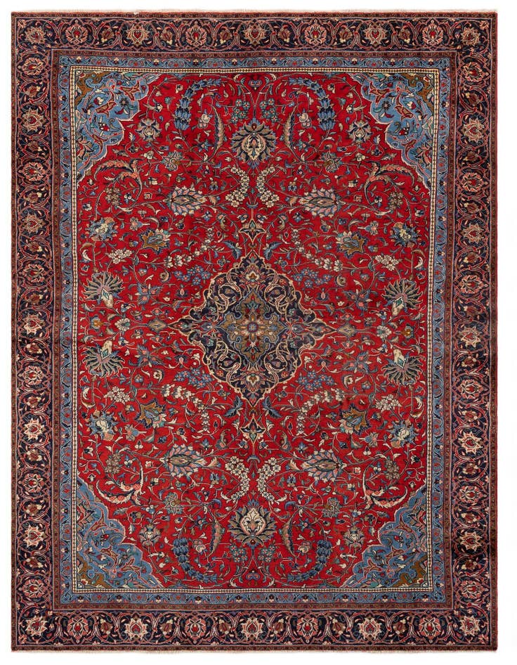 Detail image of 7' 4 x 10' 10 Hand Knotted Sarough Persian Wool Rug