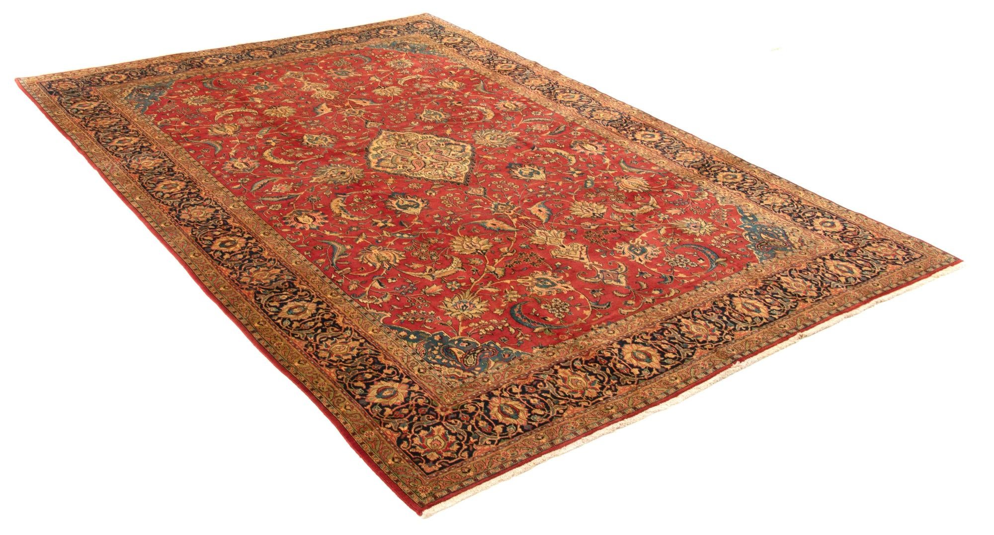 8' 10 x 12' Hand Knotted Sarough Persian Wool Rug