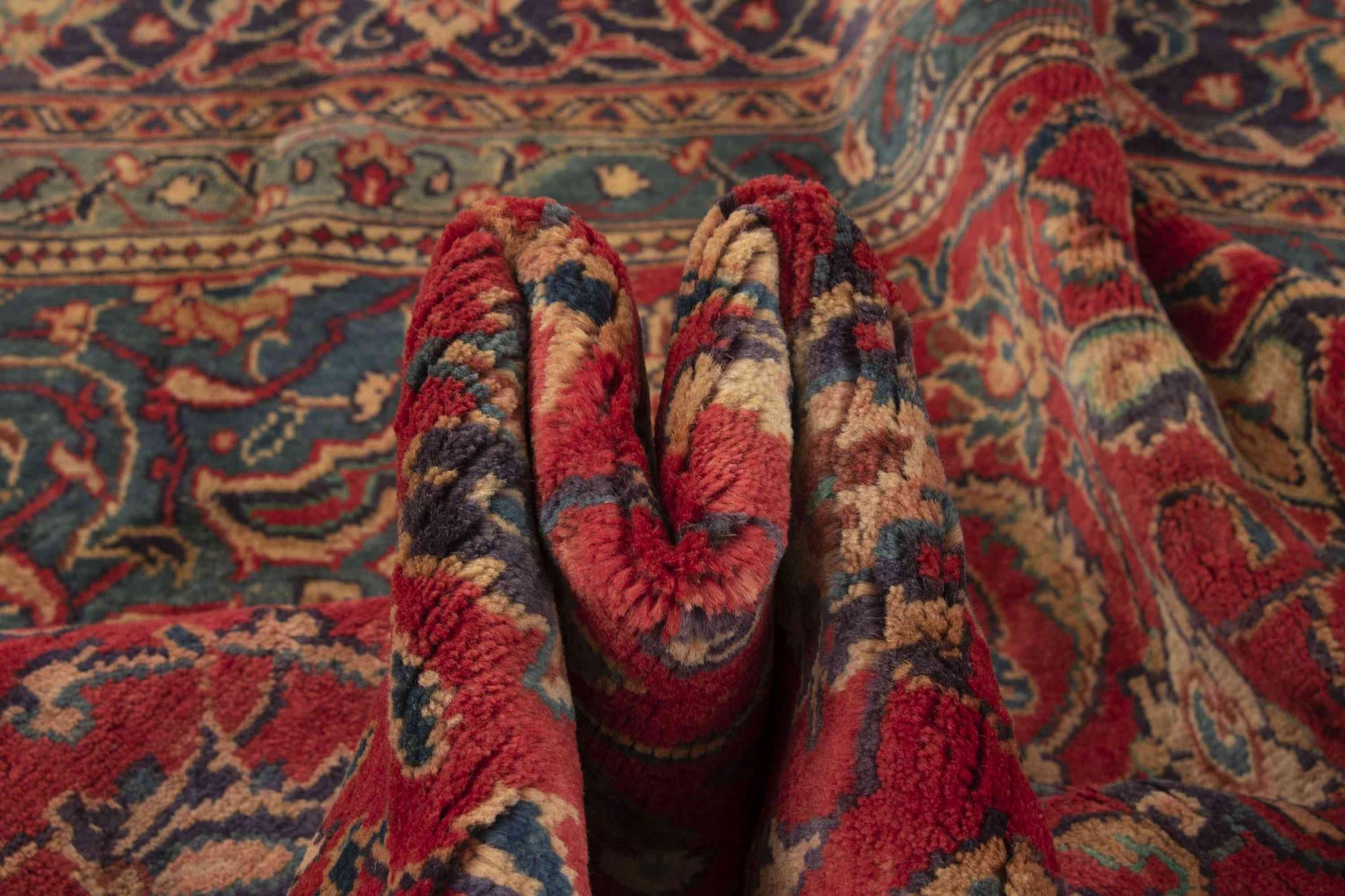 9' 9 x 13' Hand Knotted Sarough Persian Wool Rug