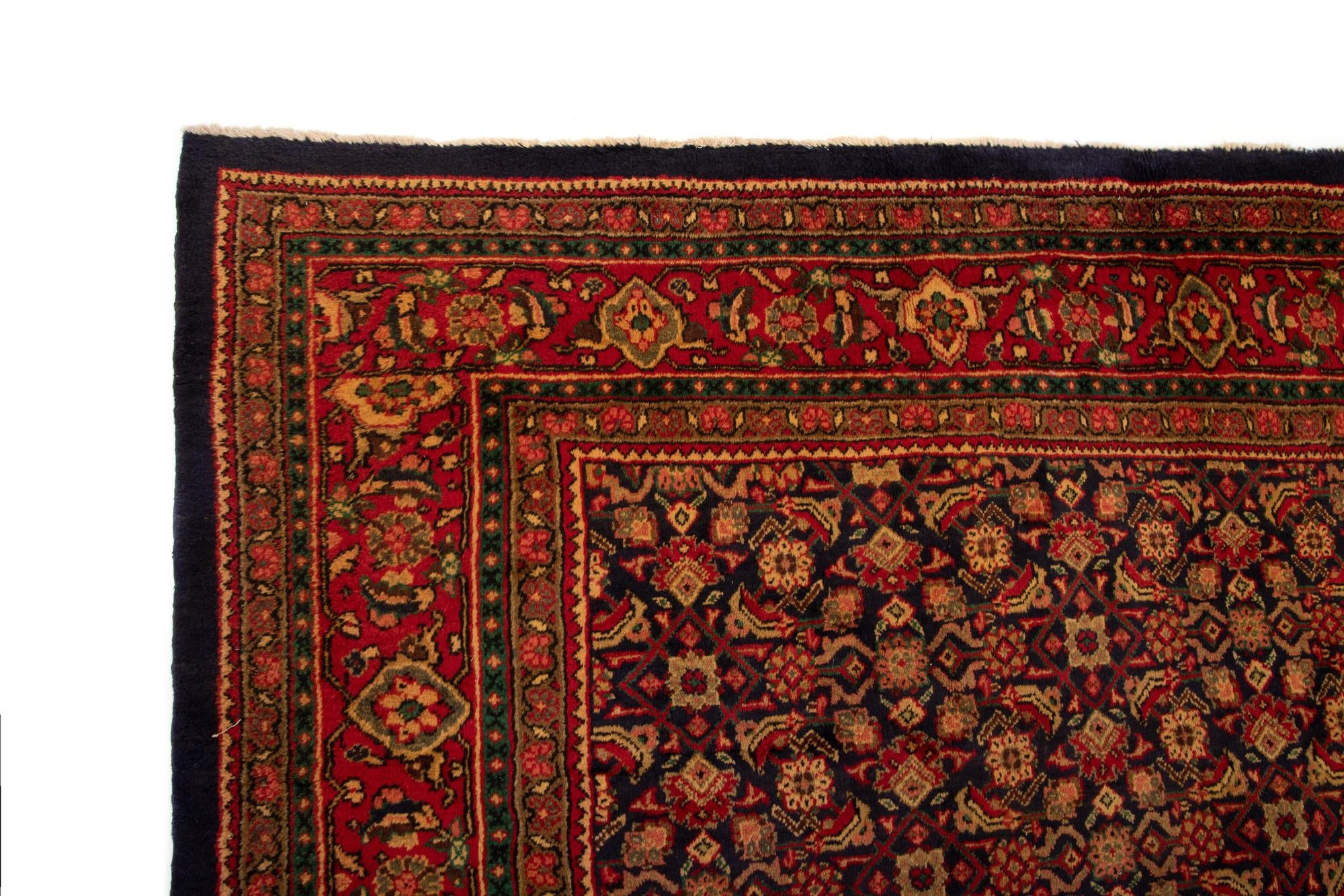 10' 2 x 12' 9 Hand Knotted Sarough Persian Wool Rug