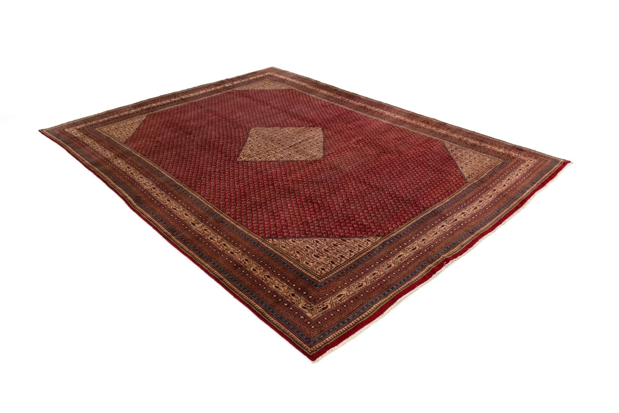 9' 8 x 13' Hand Knotted Sarough Persian Wool Rug