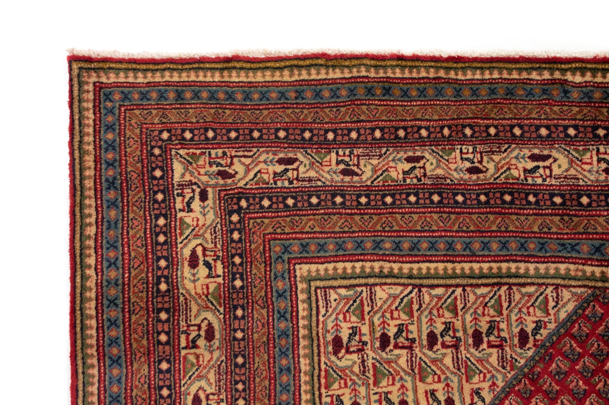 9' 8 x 13' Hand Knotted Sarough Persian Wool Rug