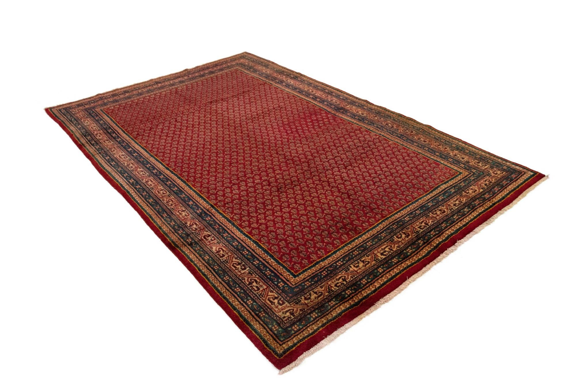 6' 9 x 10' 6 Hand Knotted Sarough Persian Wool Rug