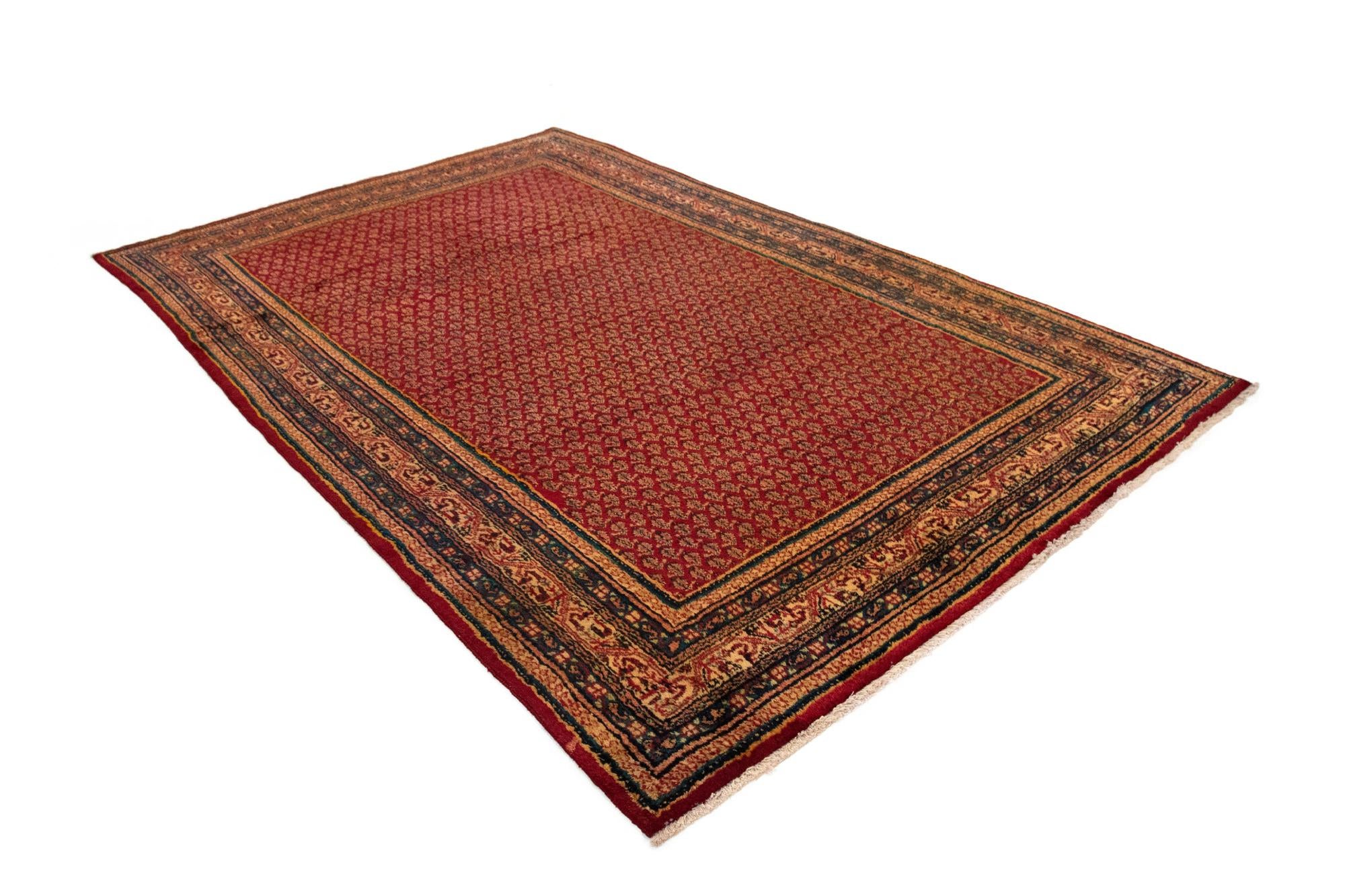 6' 11 x 10' 6 Hand Knotted Sarough Persian Wool Rug