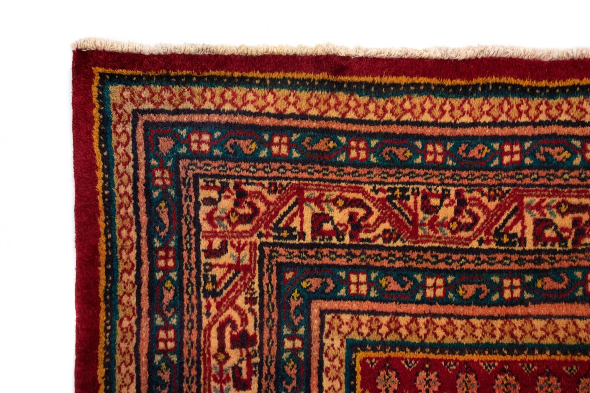 6' 11 x 10' 6 Hand Knotted Sarough Persian Wool Rug