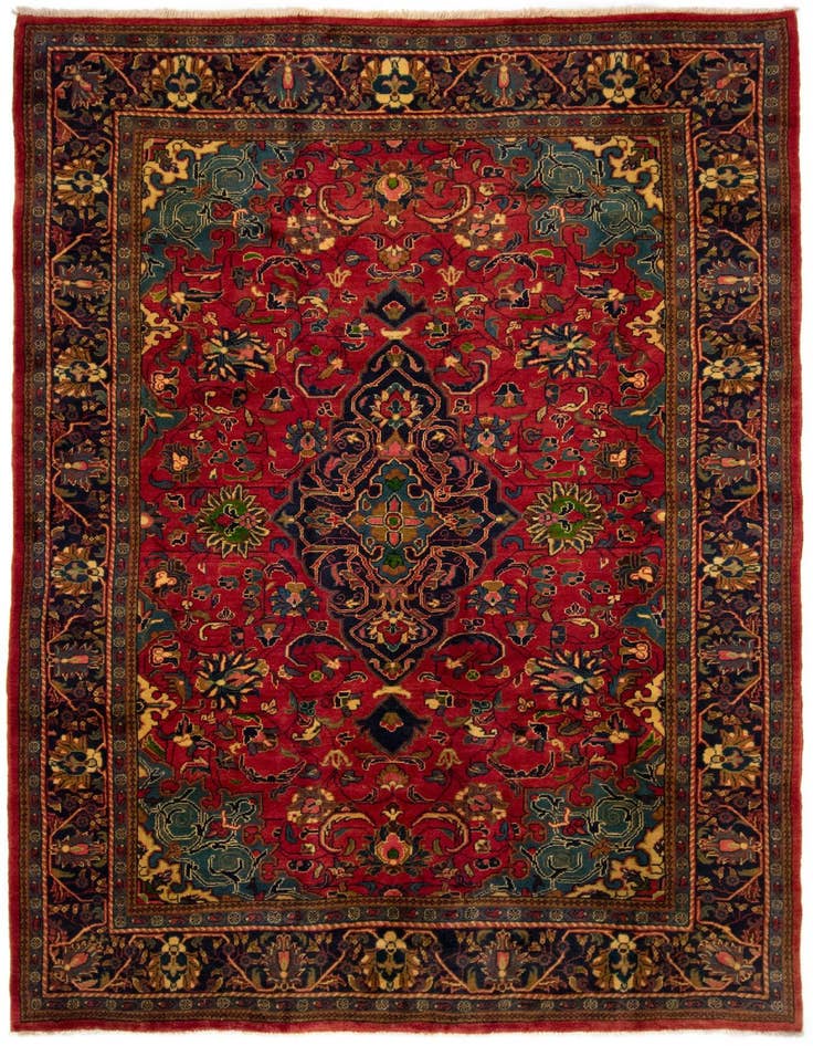Detail image of 7' 10 x 11' 1 Hand Knotted Sarough Persian Wool Rug