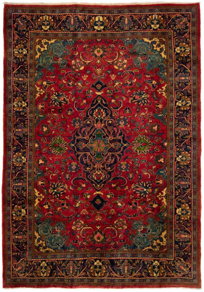 Detail image of 7' 10 x 11' 1 Hand Knotted Sarough Persian Wool Rug