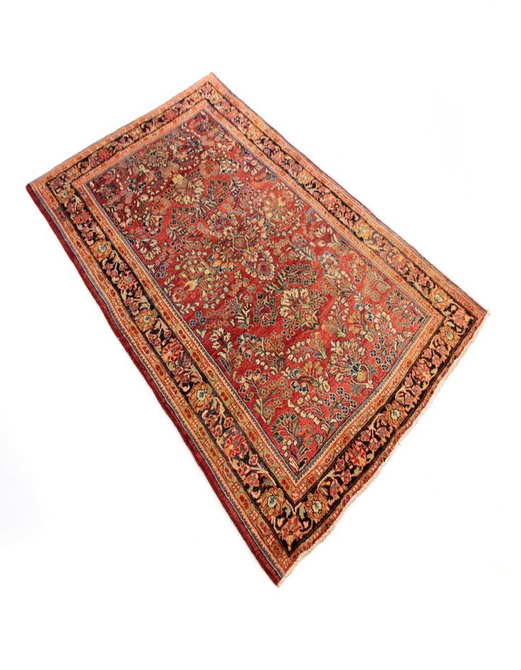 Detail image of 4' 5 x 6' 11  Hand Knotted Sarough Persian Wool Rug