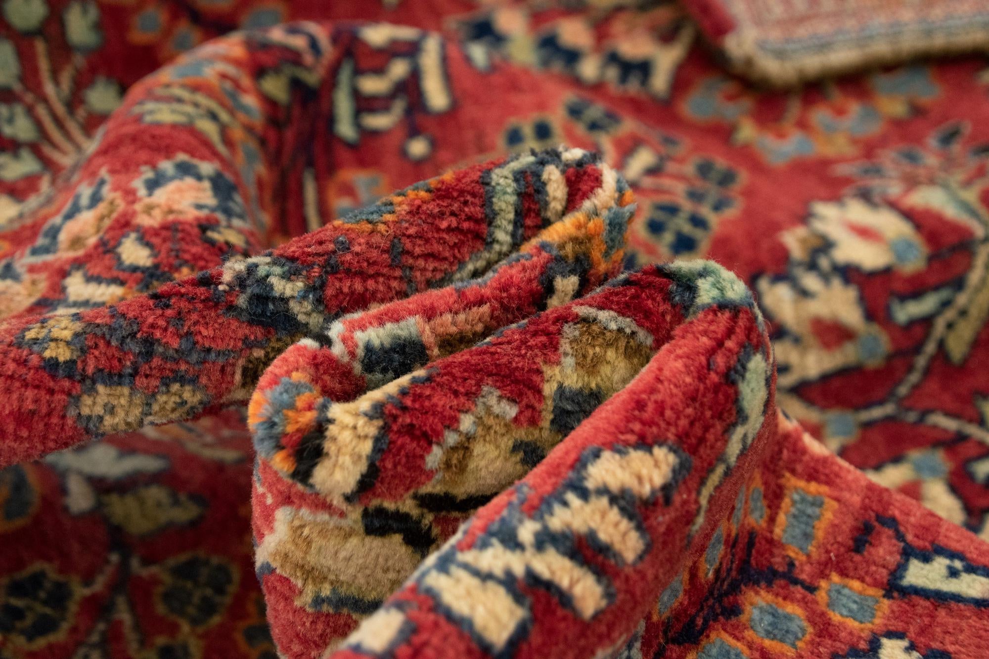 4' 5 x 7' Hand Knotted Sarough Persian Wool Rug