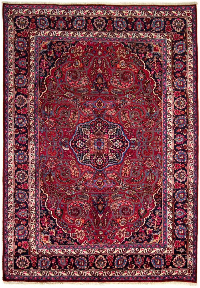 6' 10 x 9' 7 Sarough Wool Rug