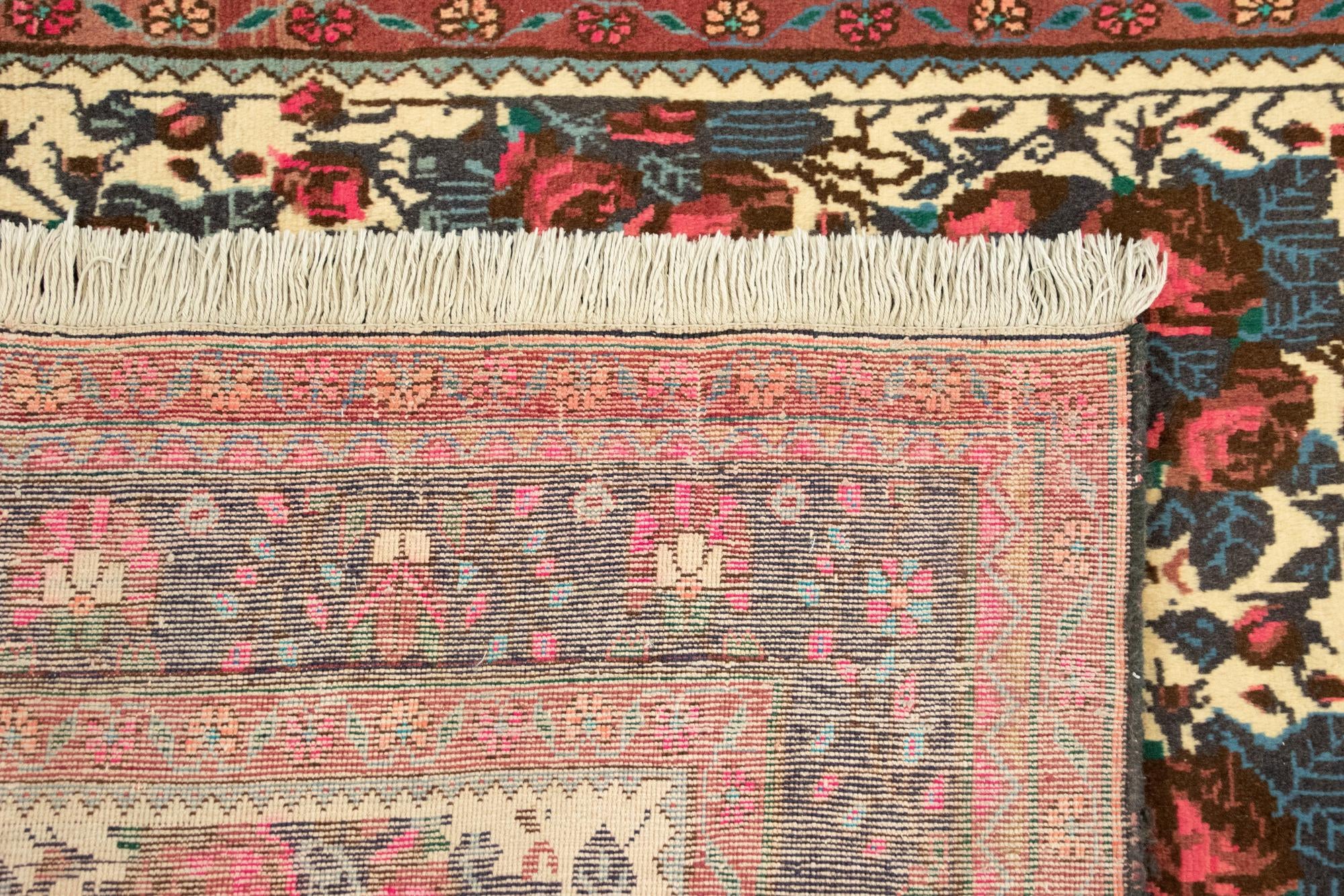 6' 4 x 9' 7 Hand Knotted Sarough Persian Wool Rug