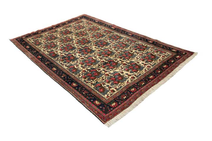 6' 4 x 9' 7 Hand Knotted Sarough Persian Wool Rug