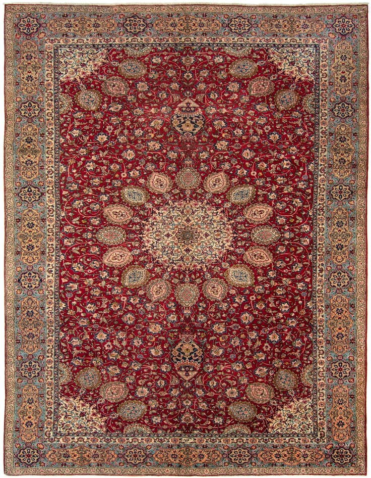 Detail image of 8' 11 x 15' 4 Hand Knotted Sarough Persian Wool Rug