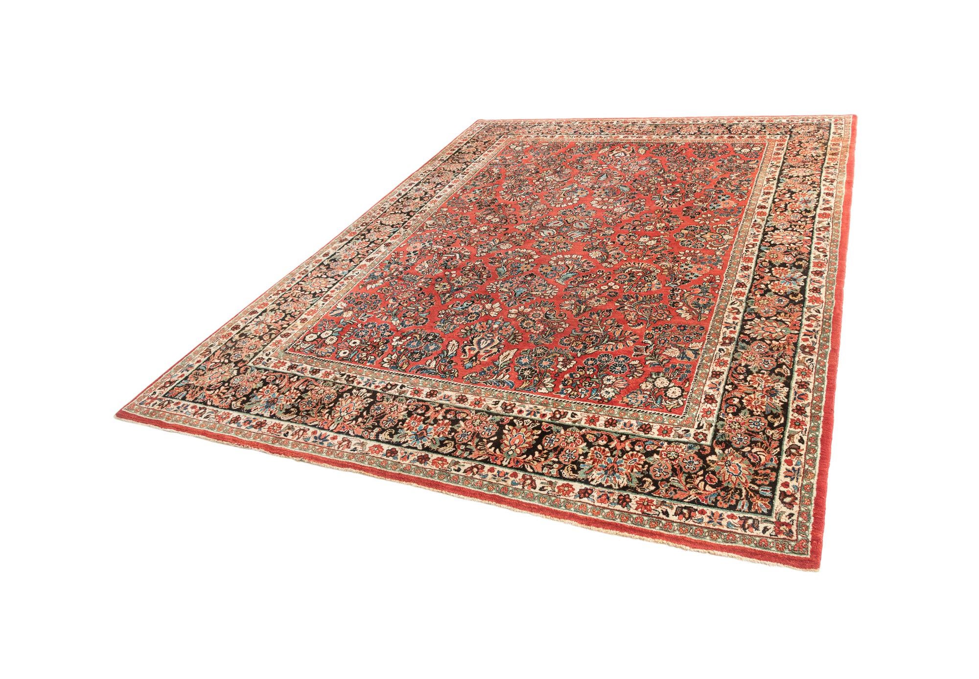 9' x 12' 2 Hand Knotted Sarough Rug