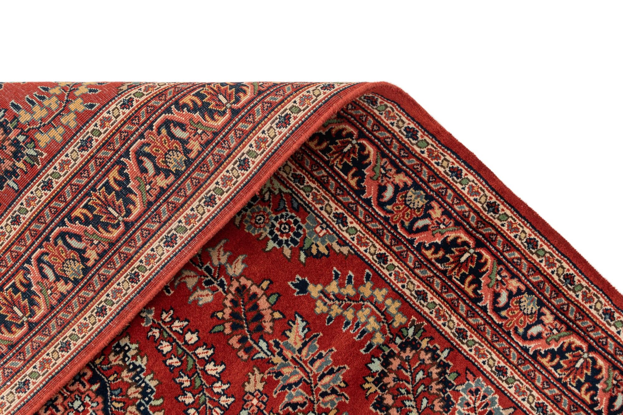 4' 3 x 6' Hand Knotted Sarough Wool Rug