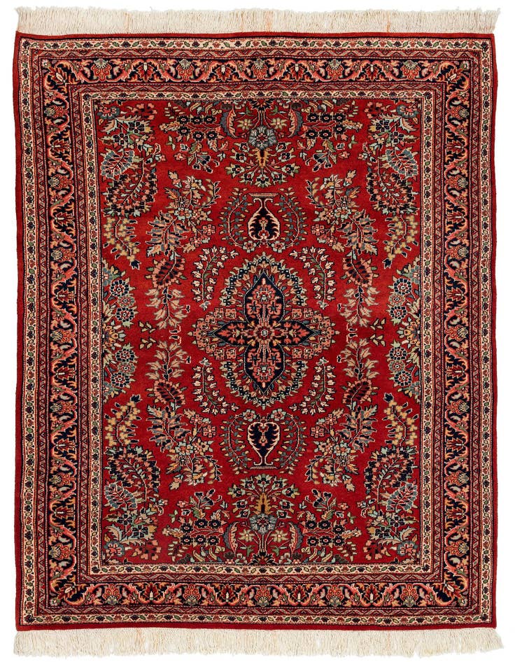 Detail image of 4' 3 x 6' Hand Knotted Sarough Wool Rug