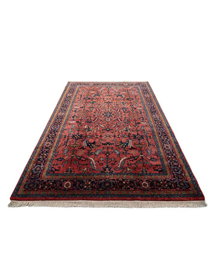 7' x 10' 6 Hand Knotted Sarough Wool Rug