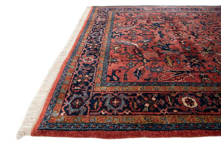 7' x 10' 6 Hand Knotted Sarough Wool Rug