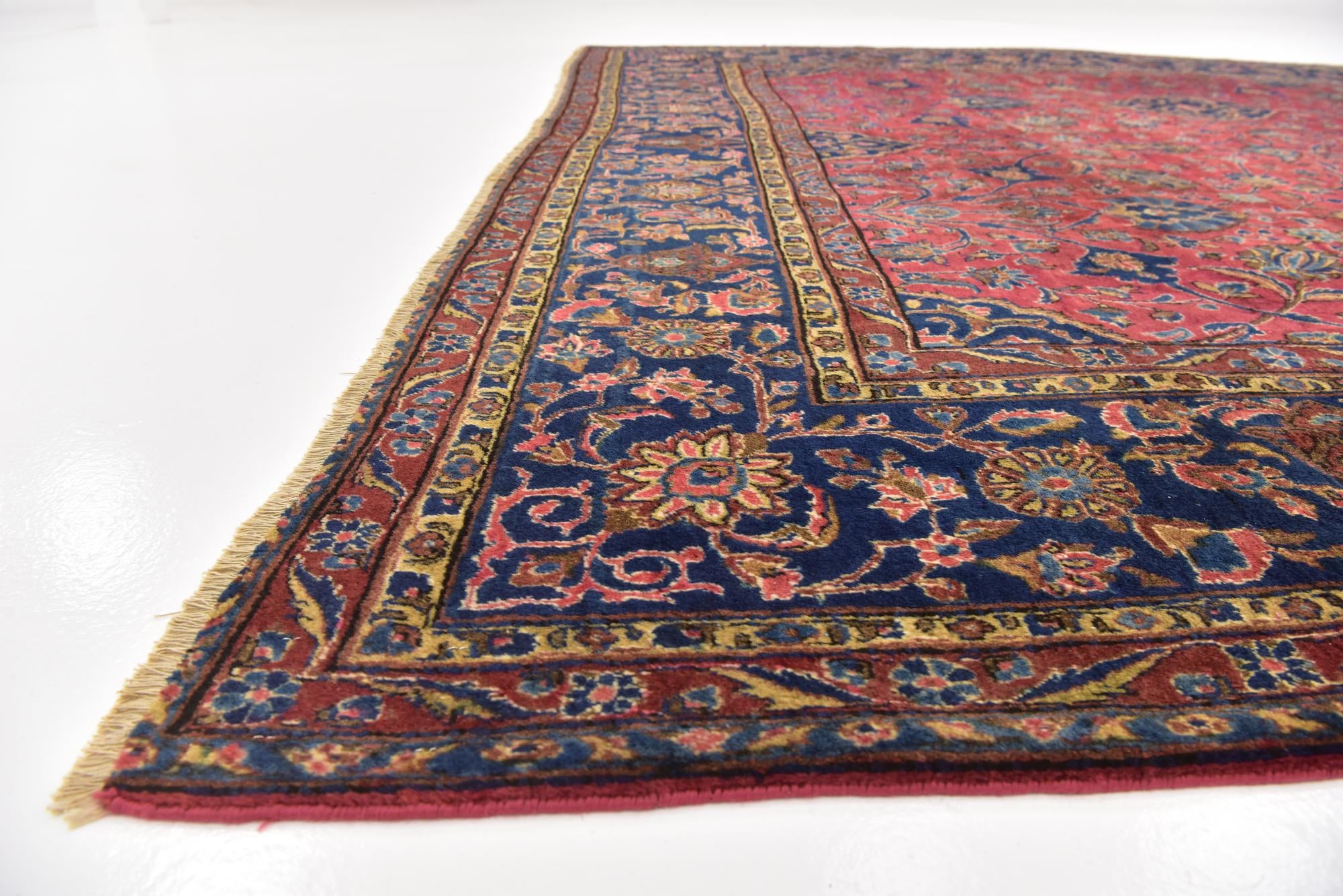 8' 9 x 11' Hand Knotted Sarough Persian Wool Rug