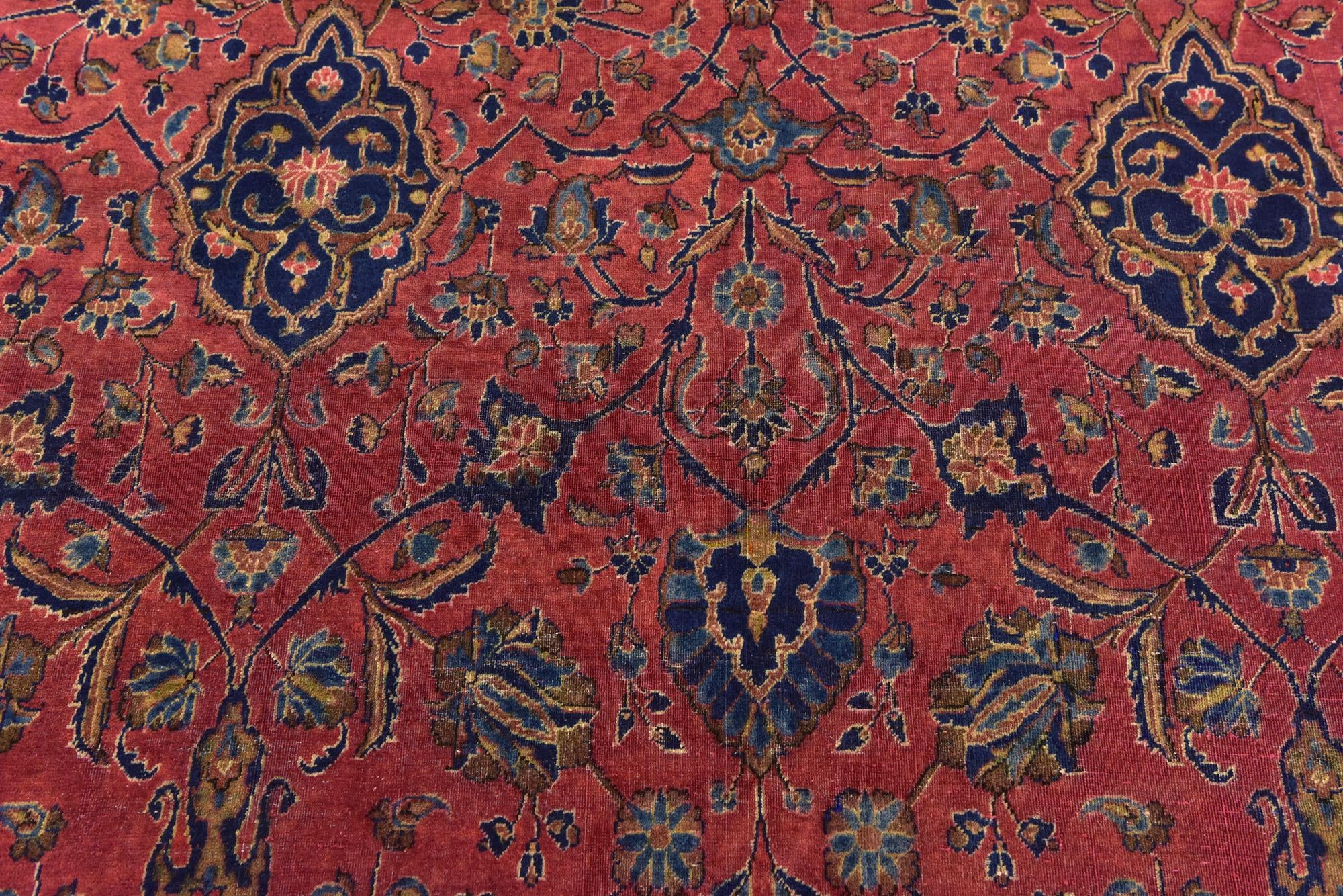 8' 9 x 11' Hand Knotted Sarough Persian Wool Rug