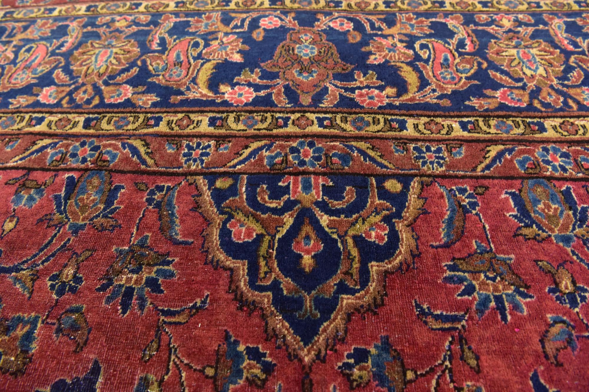 8' 9 x 11' Hand Knotted Sarough Persian Wool Rug