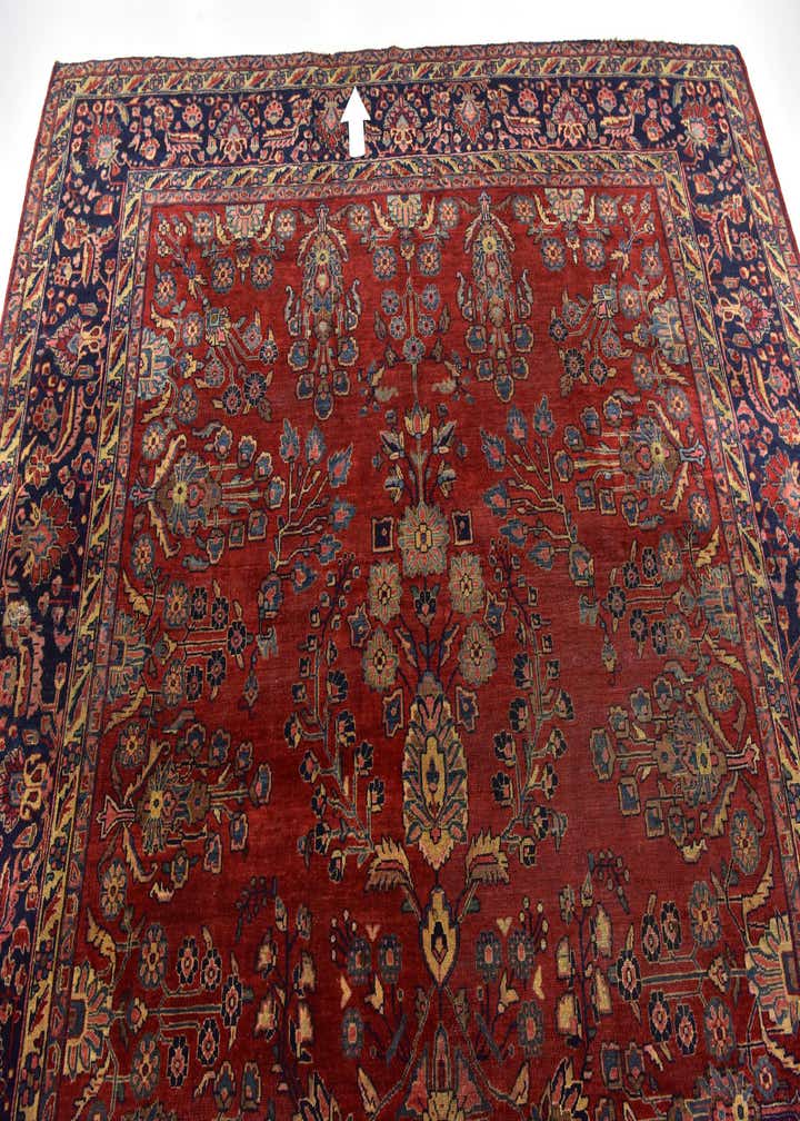 8' 6 x 11' 9 Hand Knotted Sarough Persian Wool Rug