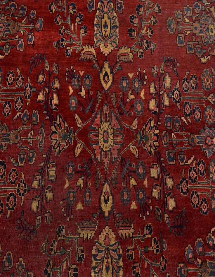 Detail image of 8' 6 x 11' 9 Hand Knotted Sarough Persian Wool Rug