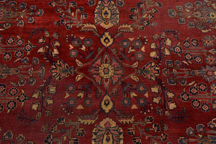 8' 6 x 11' 9 Hand Knotted Sarough Persian Wool Rug