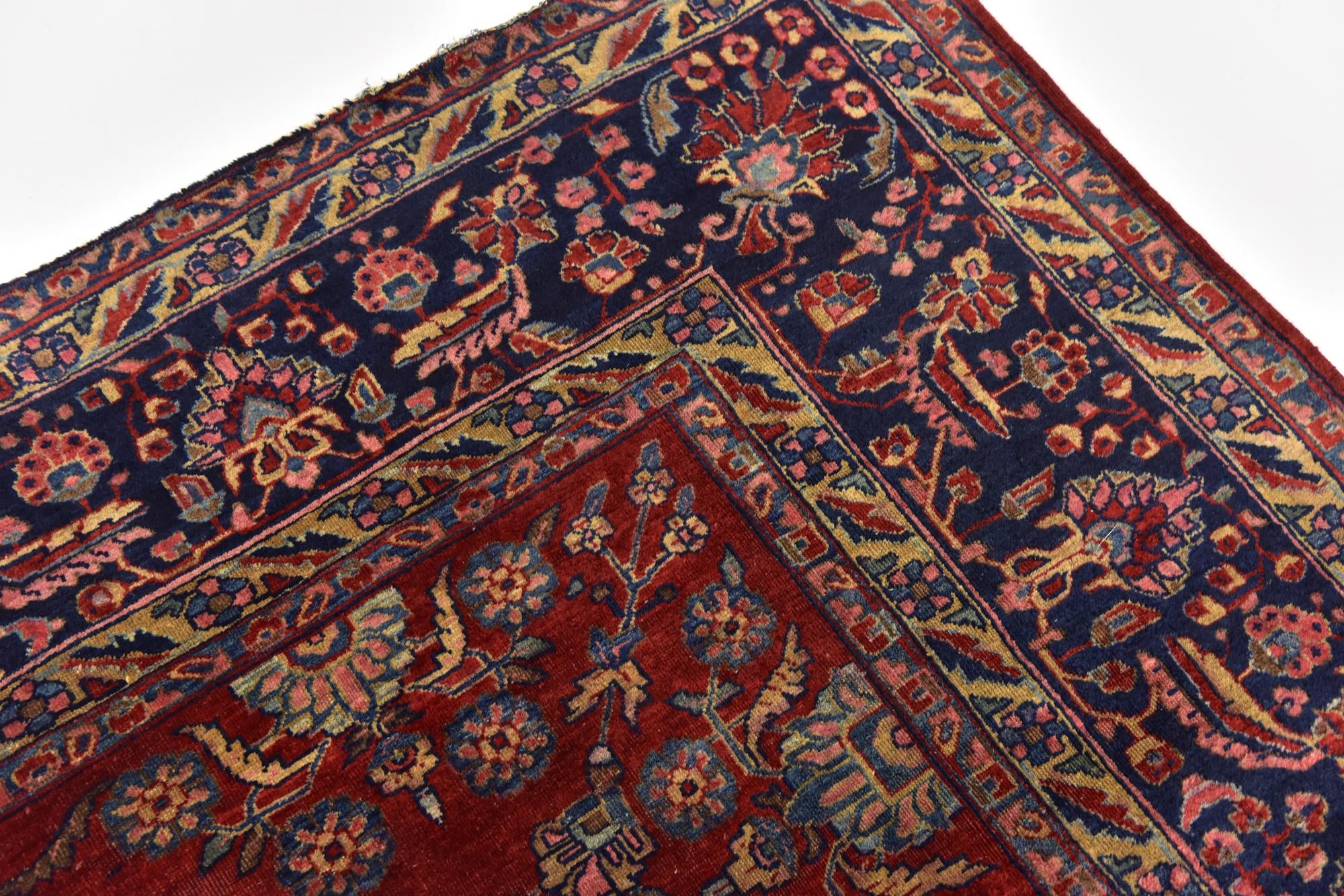 8' 6 x 11' 9 Hand Knotted Sarough Persian Wool Rug