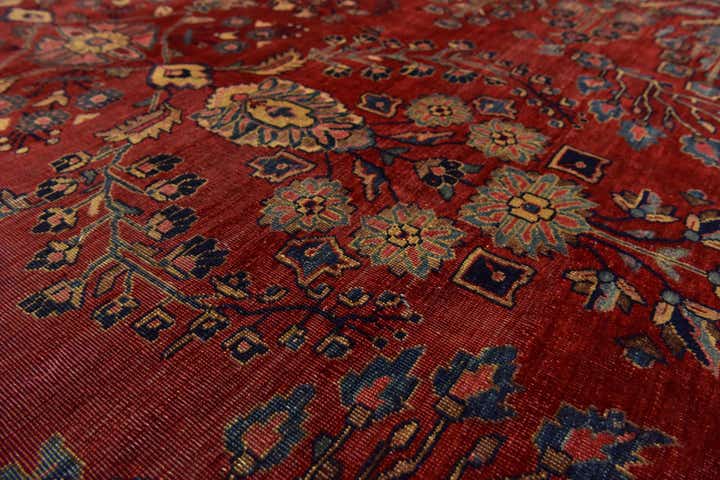 8' 6 x 11' 9 Hand Knotted Sarough Persian Wool Rug
