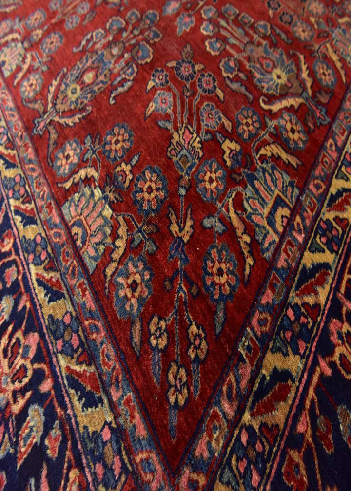 8' 6 x 11' 9 Hand Knotted Sarough Persian Wool Rug