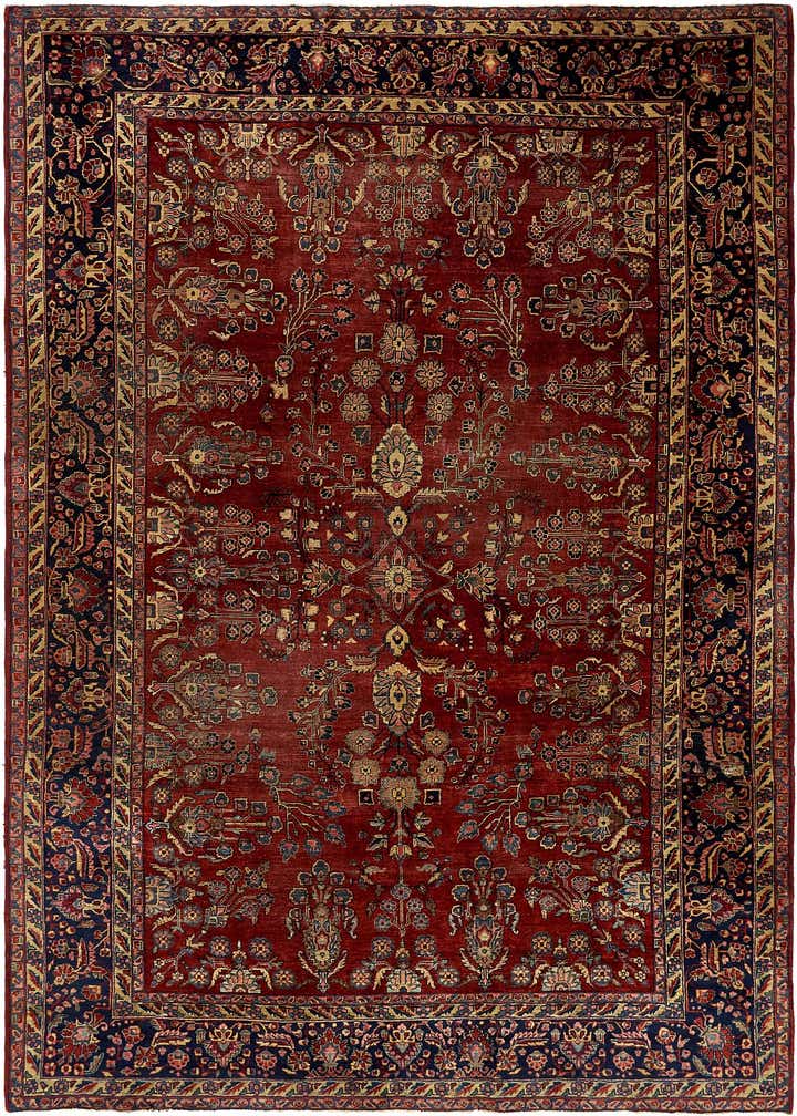 8' 6 x 11' 9 Hand Knotted Sarough Persian Wool Rug