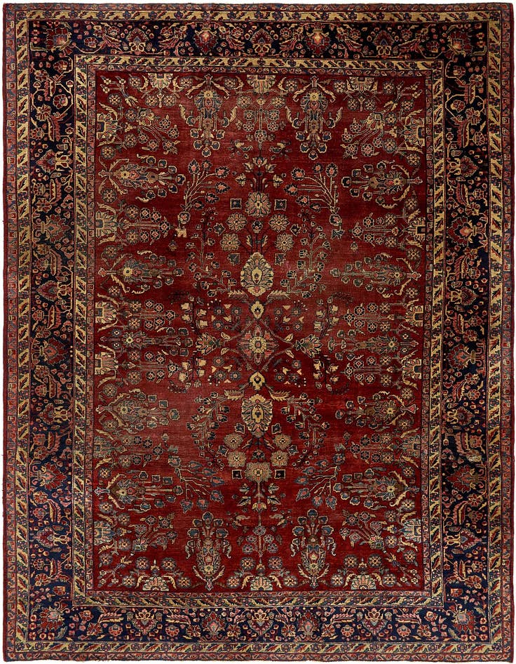 Detail image of 8' 6 x 11' 9 Hand Knotted Sarough Persian Wool Rug