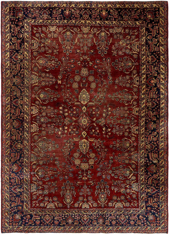 Detail image of 8' 6 x 11' 9 Hand Knotted Sarough Persian Wool Rug