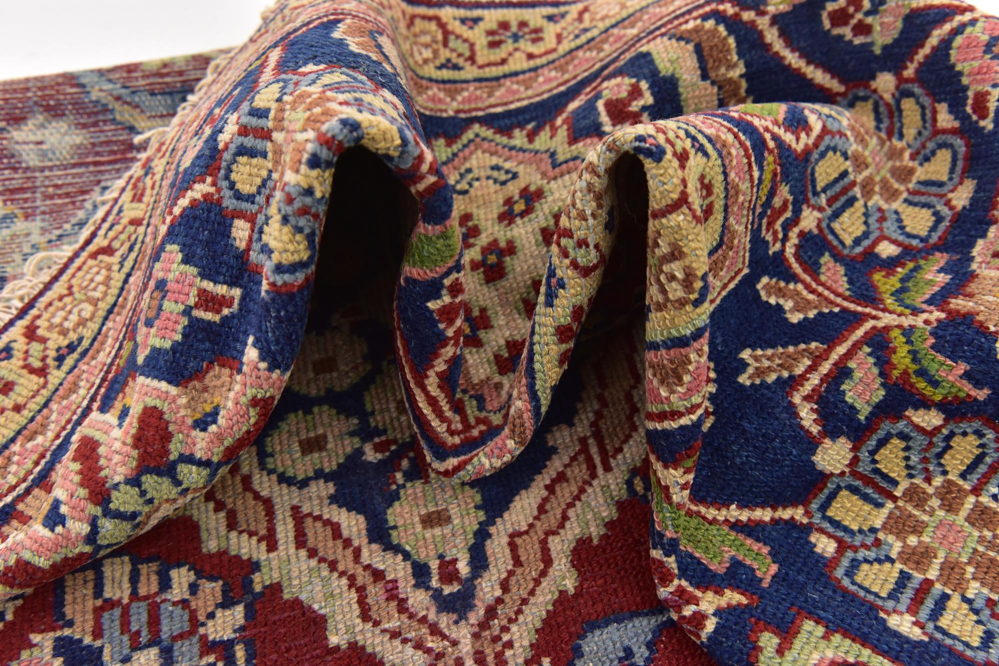 9' 2 x 12' 9 Hand Knotted Sarough Persian Wool Rug