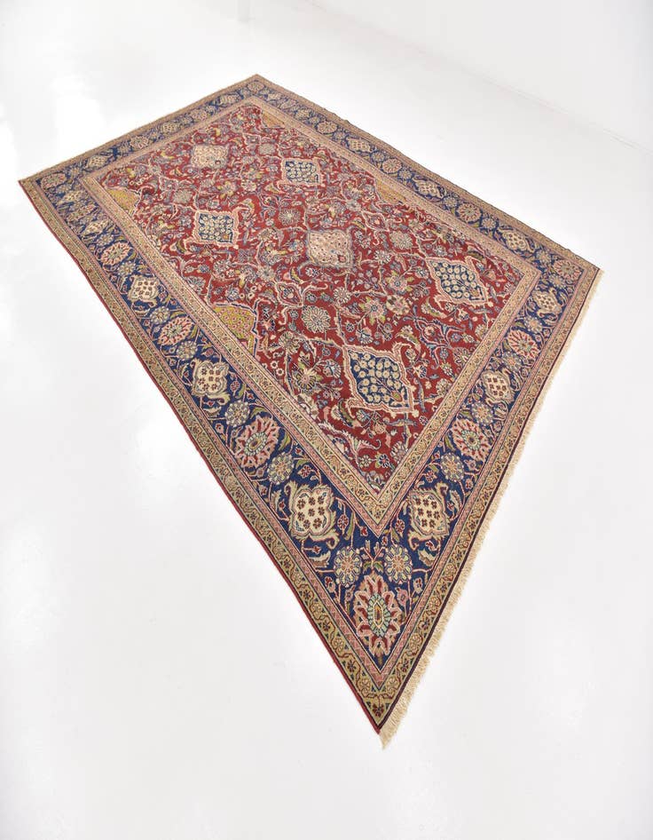 Detail image of 9' 2 x 12' 9 Hand Knotted Sarough Persian Wool Rug