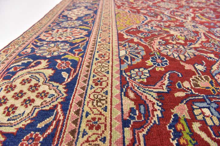 9' 2 x 12' 9 Hand Knotted Sarough Persian Wool Rug