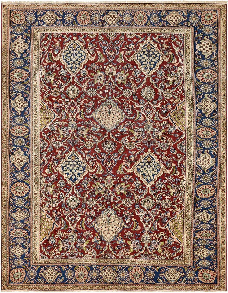 Detail image of 9' 2 x 12' 9 Hand Knotted Sarough Persian Wool Rug