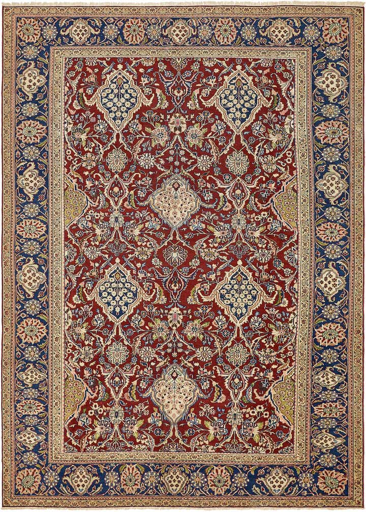 9' 2 x 12' 9 Hand Knotted Sarough Persian Wool Rug